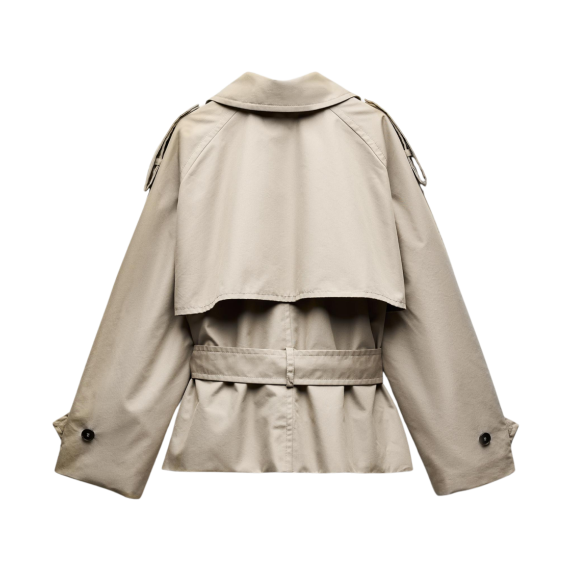 (W) 자라 ZW 컬렉션 숏 트렌치 코트 샌드((W) Zara ZW Collection Short Trench Coat Sand) - 2