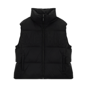 Matin Kim Big Logo Point Down Vest Black