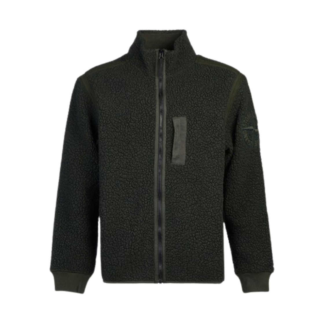 771561441-V0058 Stone Island 61441 Terry Fleece Track Top Olive Green - 22FW