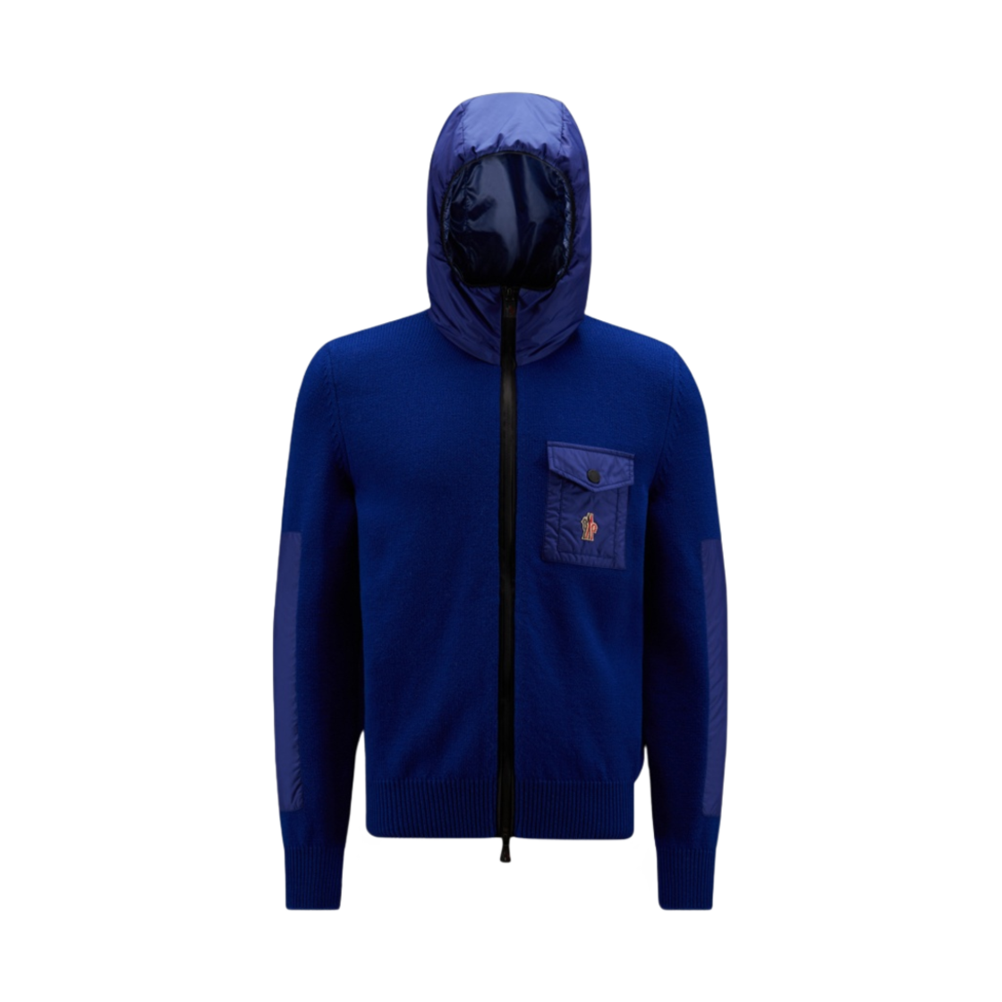 몽클레르 후드 울 가디건 코발트 블루 - 22FW(Moncler Hooded Wool Cardigan Cobalt Blue - 22FW) - 1