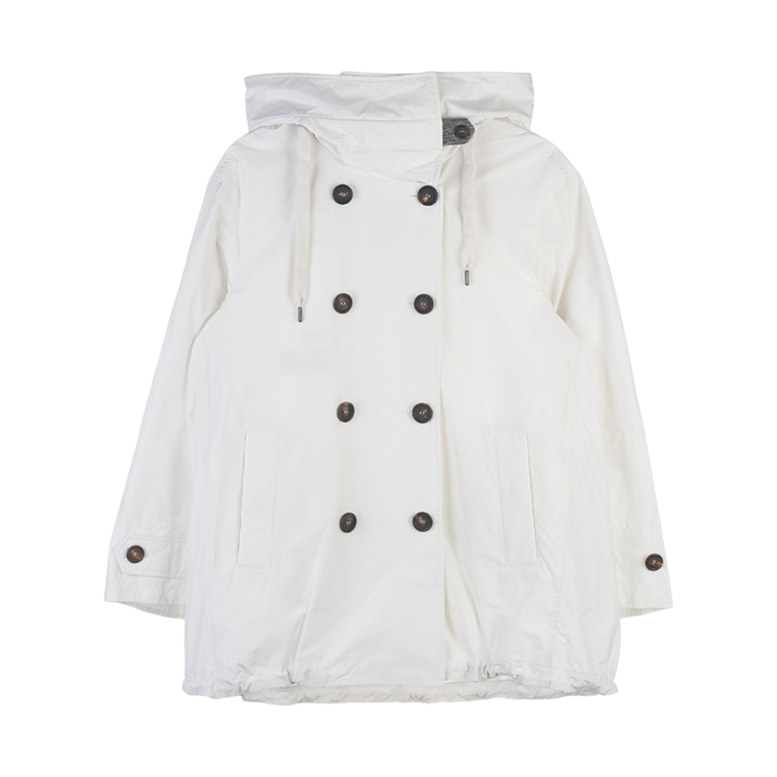 MB5742838P-C1550 (W) Brunello Cucinelli Hooded Jacket White