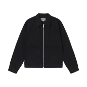 Stussy Overdyed Zip Work Jacket Black