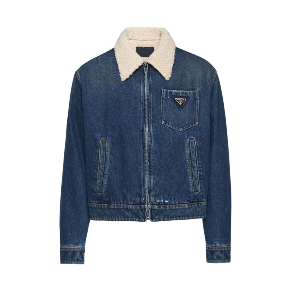 프라다 패딩 데님 자켓 네이비(Prada Padded Denim Jacket Navy) - 1