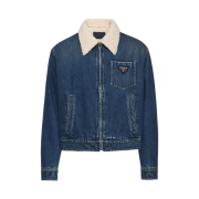 Prada Padded Denim Jacket Navy