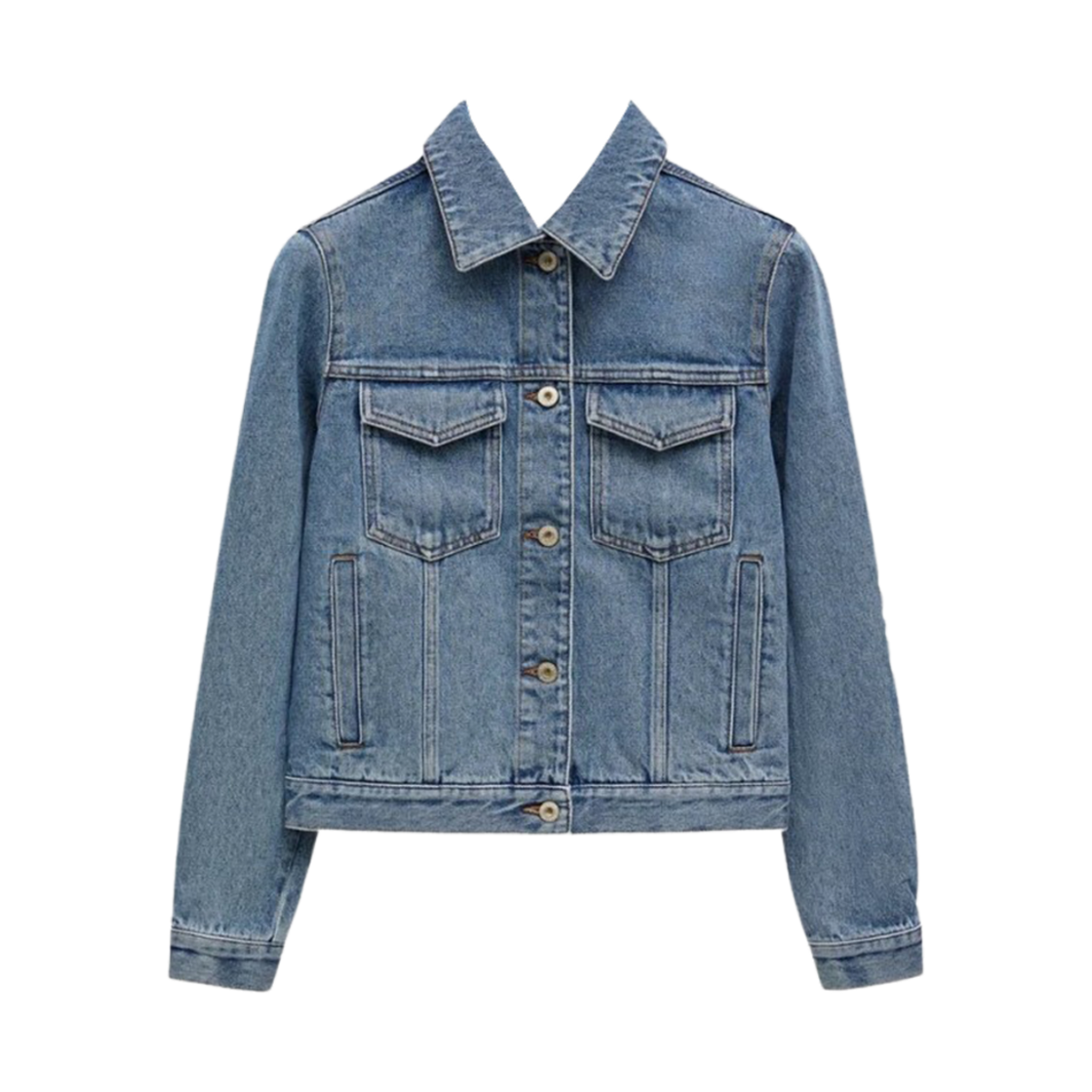 (W) 로에베 데님 아나그램 자켓 미드 블루 데님
