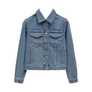 (W) Loewe Anagram Jacket in Denim Mid Blue Denim
