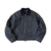 Kapital 14 oz. Black X Kinari Denim T Back Drizzler Jacket Black Kinari