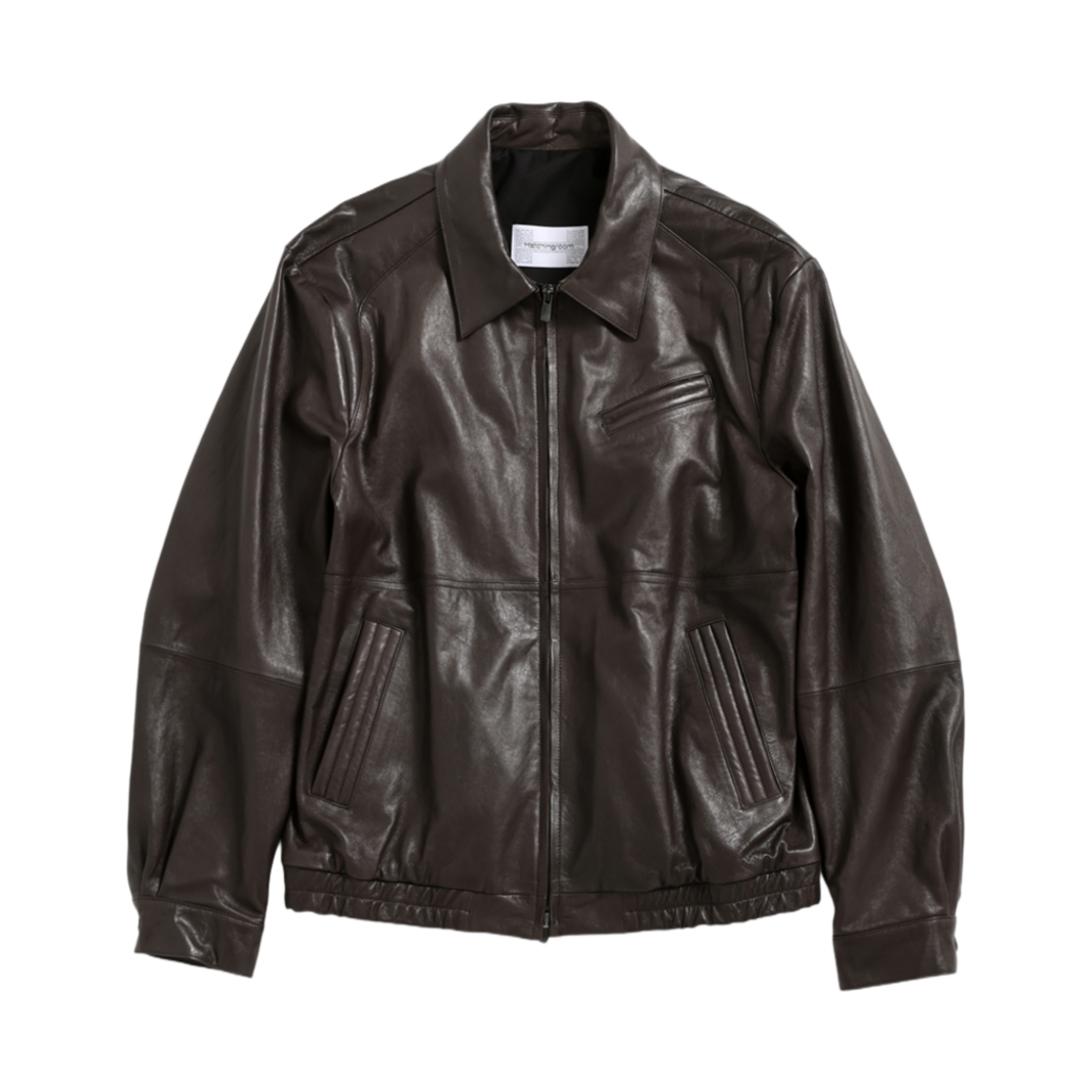 해칭룸 스티치 볼륨 레더 자켓 램스킨 다크 브라운(Hatchingroom Stitched Volume Leather Jacket Lamb Skin Dark Brown)
