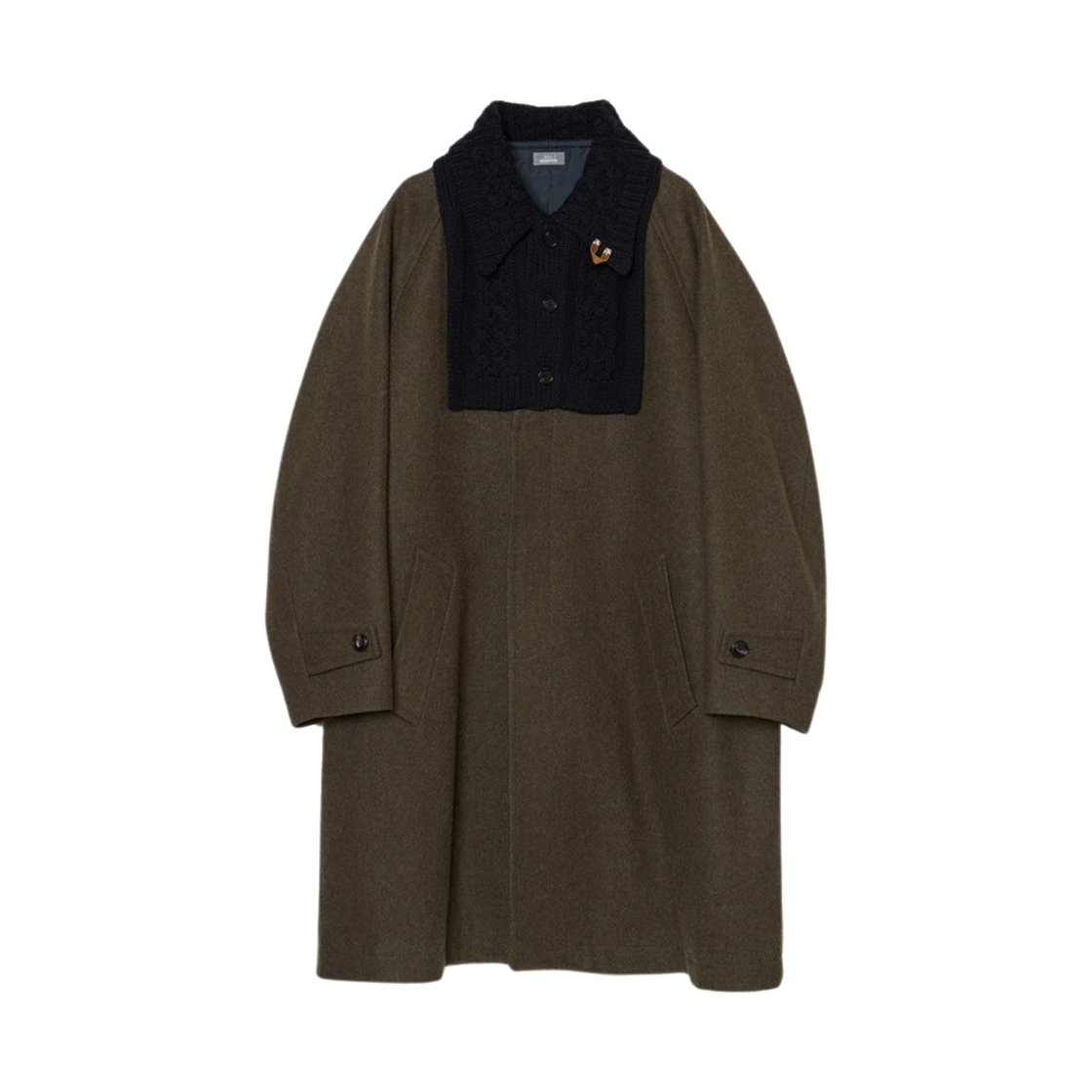 컬러비콘 24WBM-C03136 코트 아미 그린 - 24FW(Kolor Beacon 24WBM-C03136 Coat Army Green - 24FW)