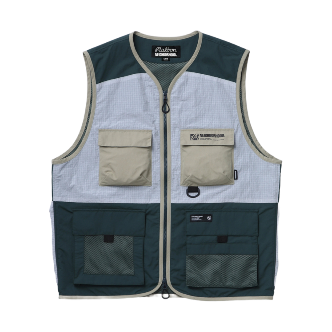 251TS54N-JKM03 Neighborhood x Malbon Golf Tactical Vest Green