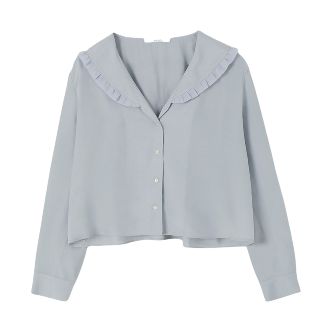 [KREAM 단독] 타낫 소프트 프릴 블라우스 파우더 블루