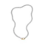 Diesel Dx1343 Stainless Steel Chain Necklace Silver