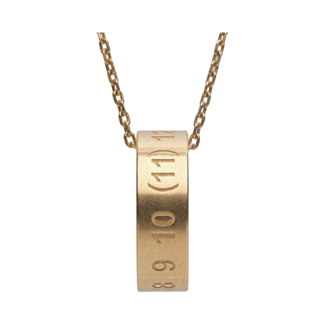 SI8UU0001SV0129950/P8574950 Maison Margiela Numerical Band Ring Necklace Yellow