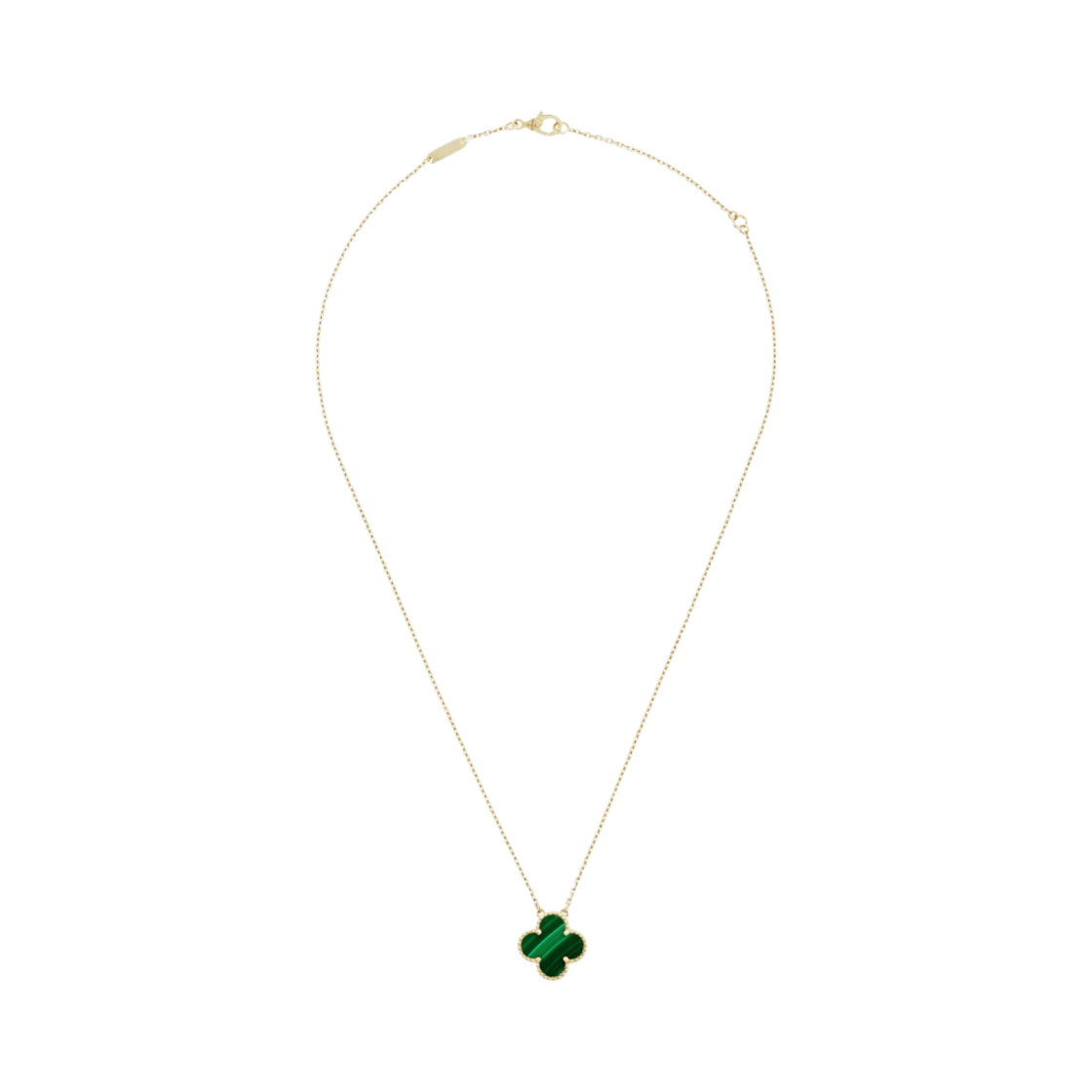 VCARO9VA00 (W) Van Cleef & Arpels Vintage Alhambra Pendant Yellow Gold Malachite - 대표 이미지 #1