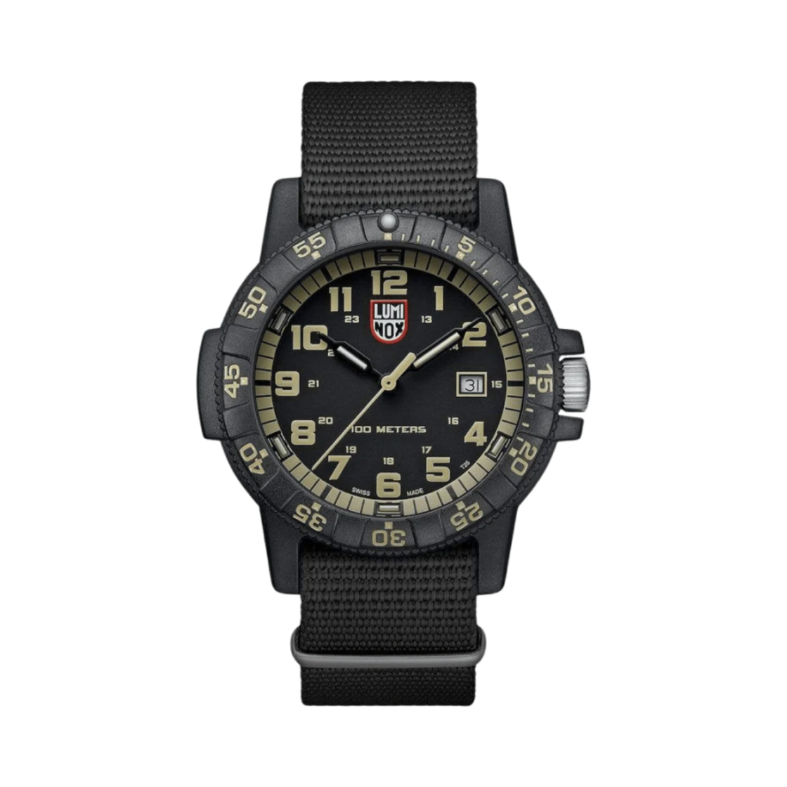 루미녹스 레더백 씨 터틀 자이언트 아웃도어 44mm 나토 스트랩 블랙(Luminox Leatherback Sea Turtle Giant Outdoor 44mm Nato Strap Black)