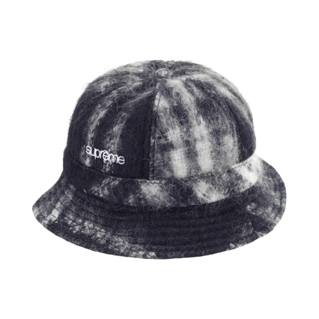 Supreme Mohair Plaid Bell Hat Black 25SS