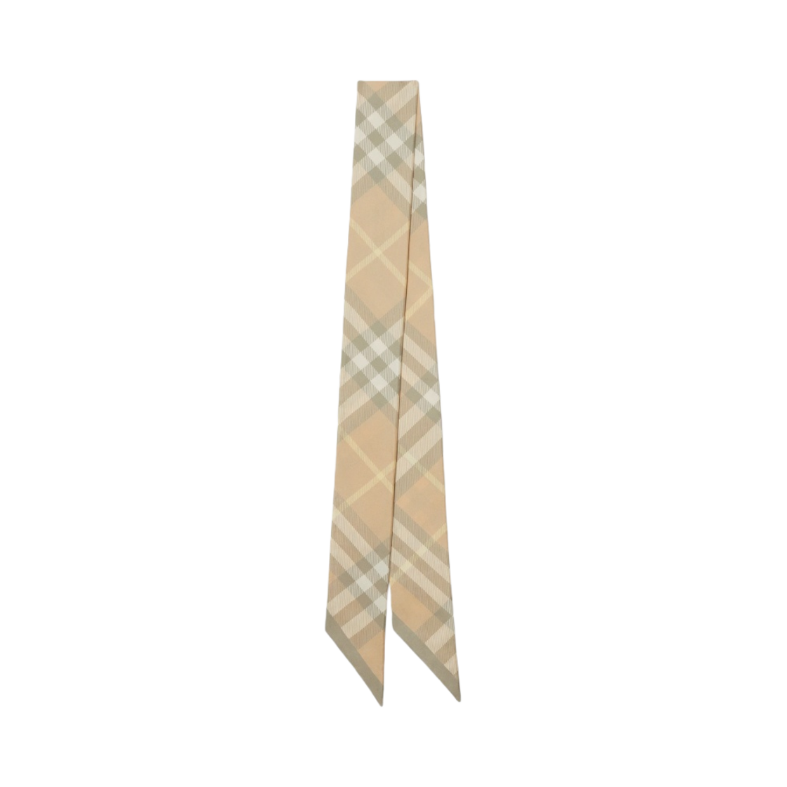버버리 스키니 체크 실크 스카프 플랙스(Burberry Skinny Check Silk Scarf Flax)