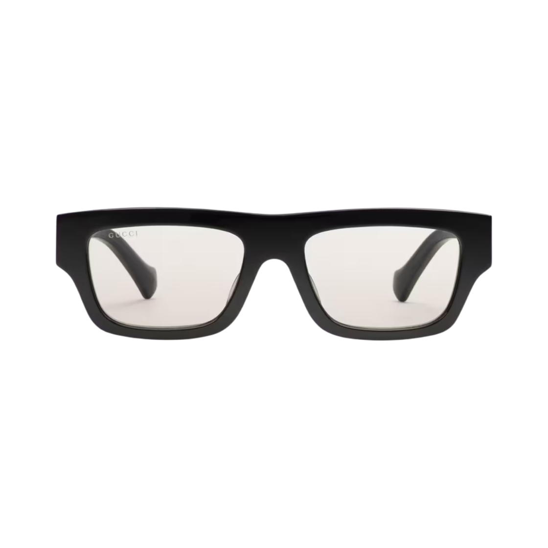 구찌 렉탱글 프레임 선글라스 샤이니 블랙 아세테이트(Gucci Rectangle Frame Sunglasses Shiny Black Acetate) - 1