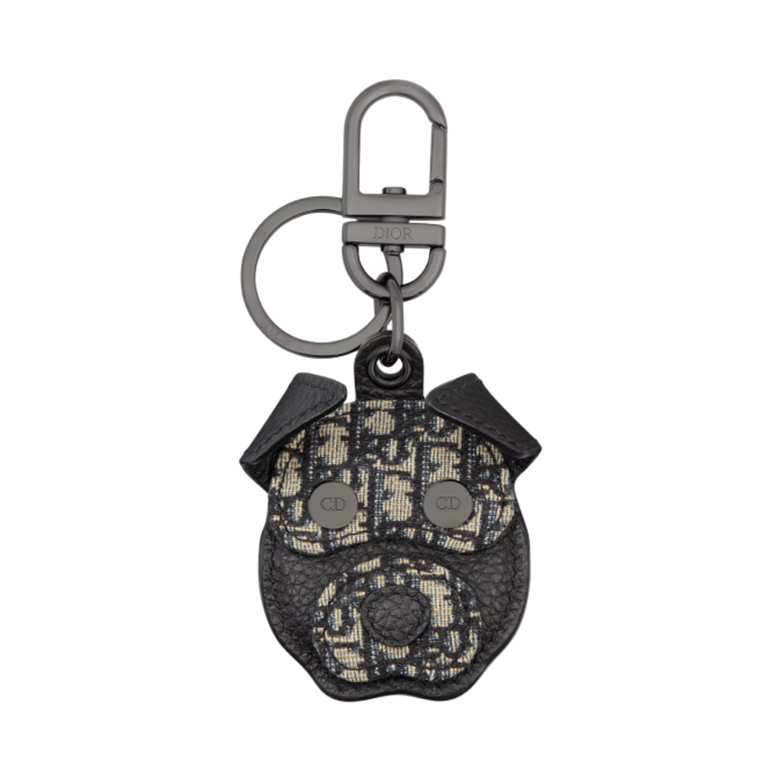 디올 바비 키링 포 에어태그 마이크로 디올 오블리크 자카드 베이지 블랙(Dior Bobby Key Ring for Airtag Micro Dior Oblique Jacquard Beige Black) - 1