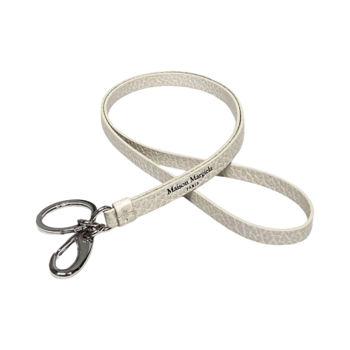 메종 마르지엘라 프린트 로고 넥 키링 아이보리(Maison Margiela Printed Logo Neck Keyring Ivory) - 1