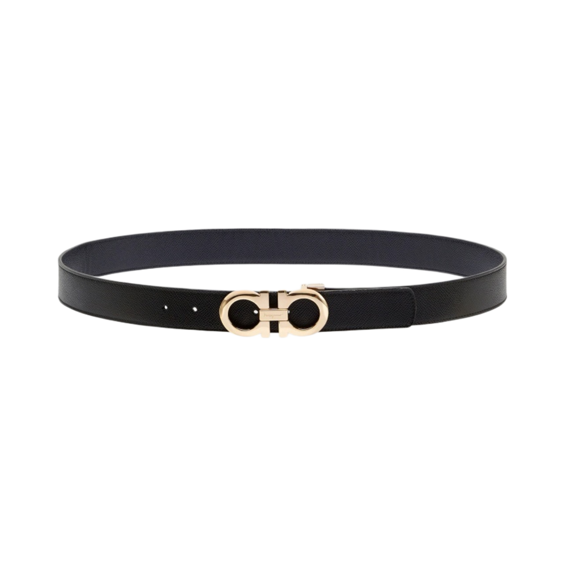 페라가모 리버시블 어드저스터블 간치니 벨트 블랙 비쿠냐(Ferragamo Reversible Adjustable Gancini Belt Black Vicuna) - 2