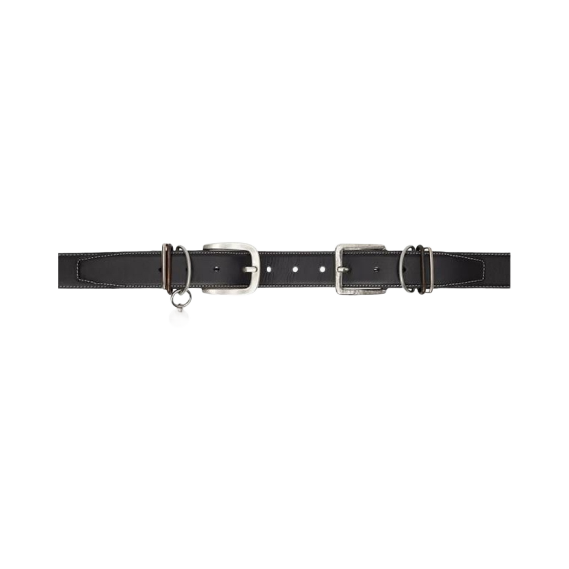 - Marine Serre Leather Belt Black