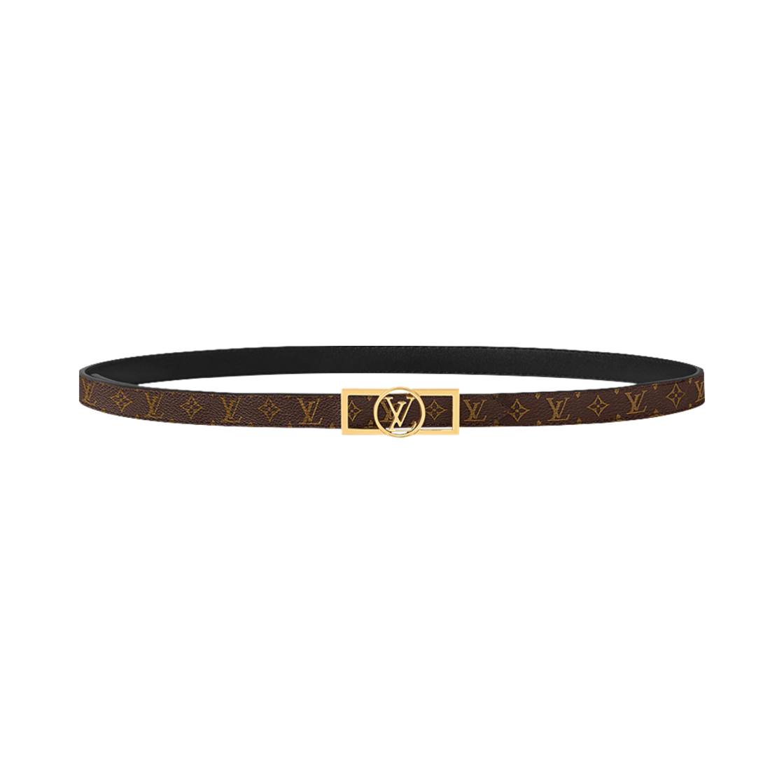 (W) 루이비통 도핀 20mm 리버시블 벨트 블랙 모노그램((W) Louis Vuitton Dauphine 20mm Reversible Belt Black Monogram) - 2