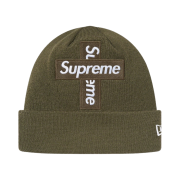 Supreme New Era Cross Box Logo Beanie Light Olive - 20FW