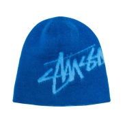 Stussy Brushed Out Stock Skullcap Beanie Blue