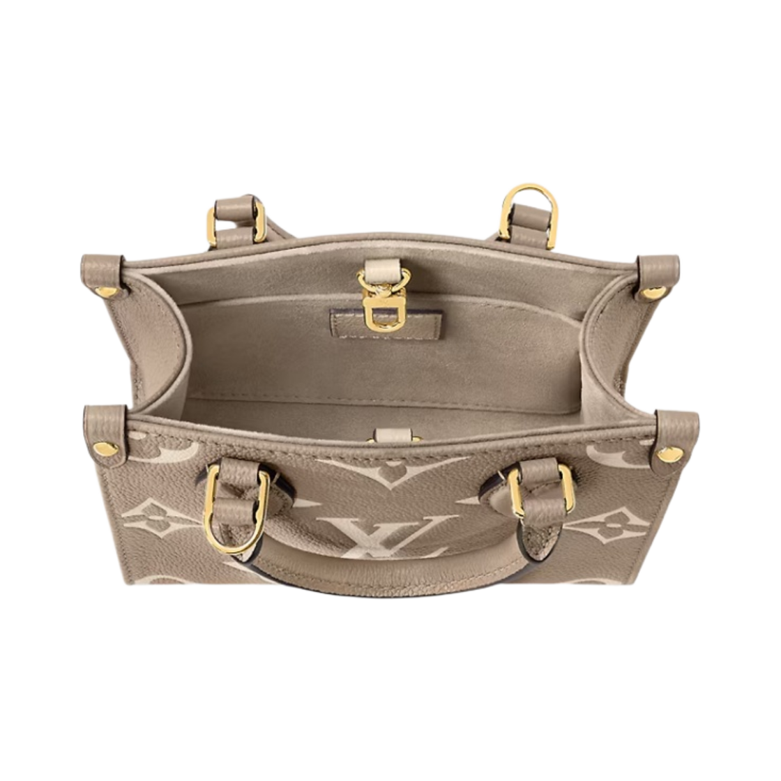 루이비통 온더고 BB 바이컬러 모노그램 앙프렝뜨 레더 도브 그레이 크렘(Louis Vuitton Onthego BB Bicolor Monogram Empreinte Leather Dove Grey Creme) - 3