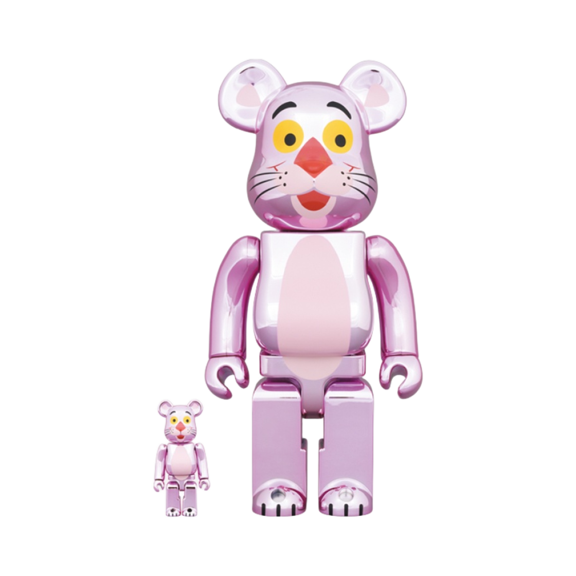 베어브릭 핑크 팬더 크롬 100% & 400% 세트(Bearbrick Pink Panther Chrome 100% & 400% Set)