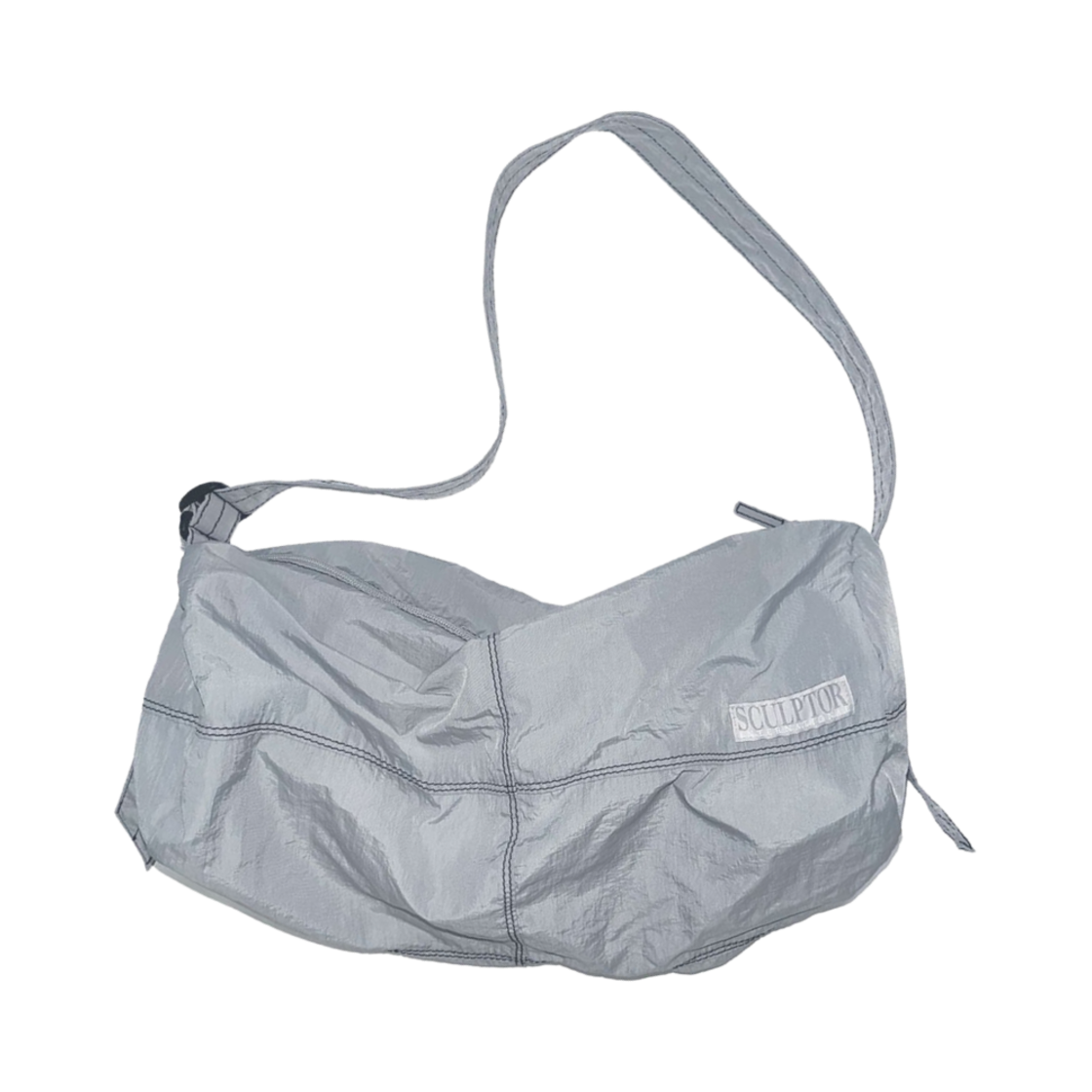 SC24S509GY Sculptor Contrast Stitch Nylon Duffle Bag Gray