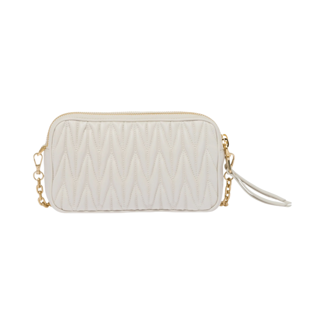 미우 미우 마테라쎄 나파 가죽 미니백 화이트(Miu Miu Matelasse Nappa Leather Mini Bag White) - 3
