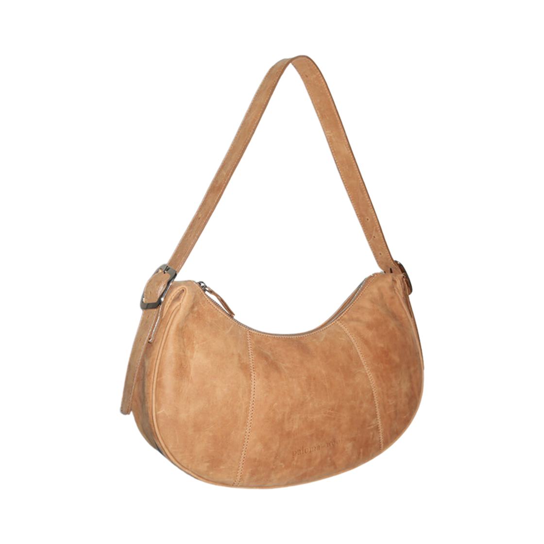 팔로마울 빅 빈 엠보스드 로고 핸드백 라이트 브라운(Paloma Wool Big Bean Embossed Logo Handbag Light Brown)