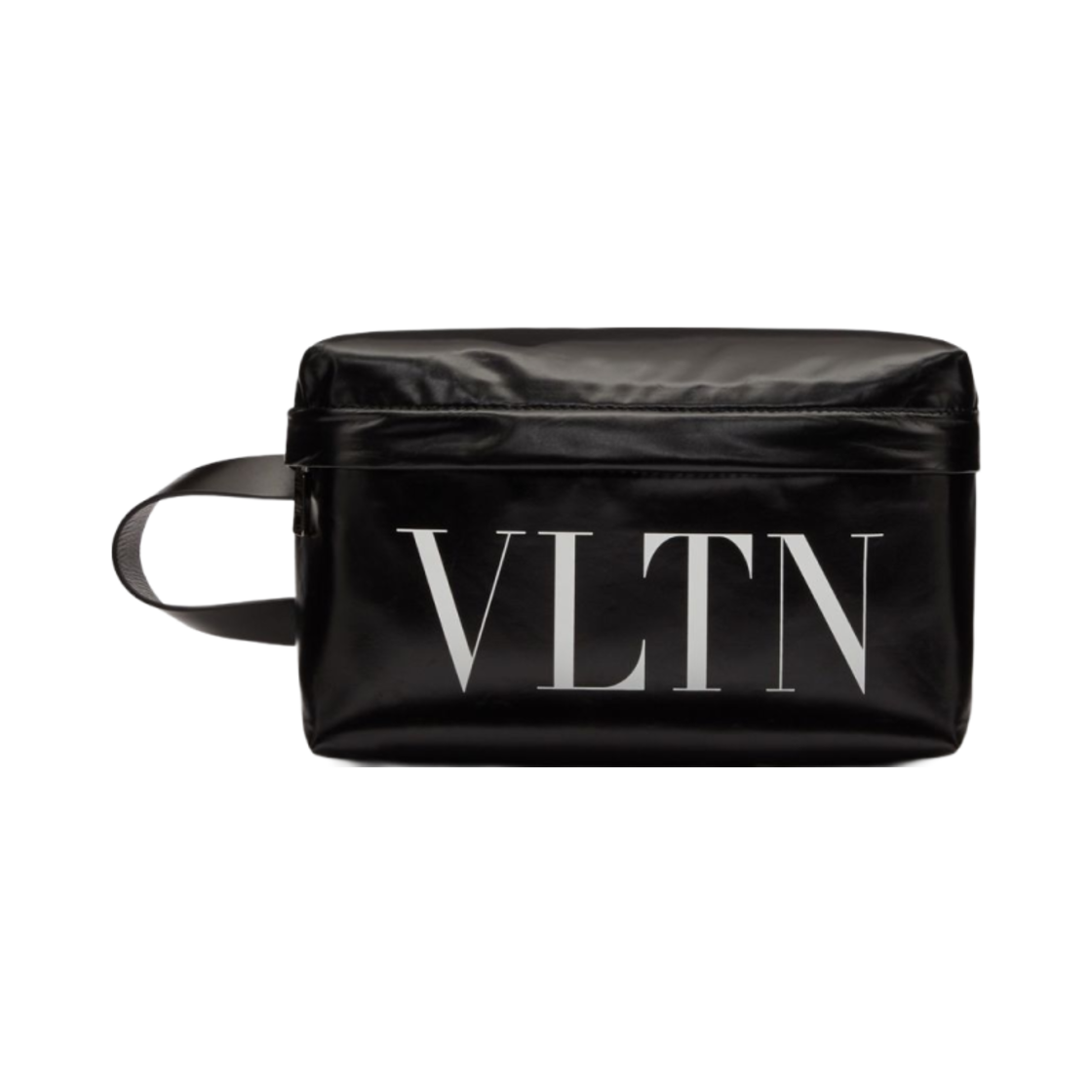 P0U02MWL0NI Valentino VLTN Calfskin Leather Washbag Black