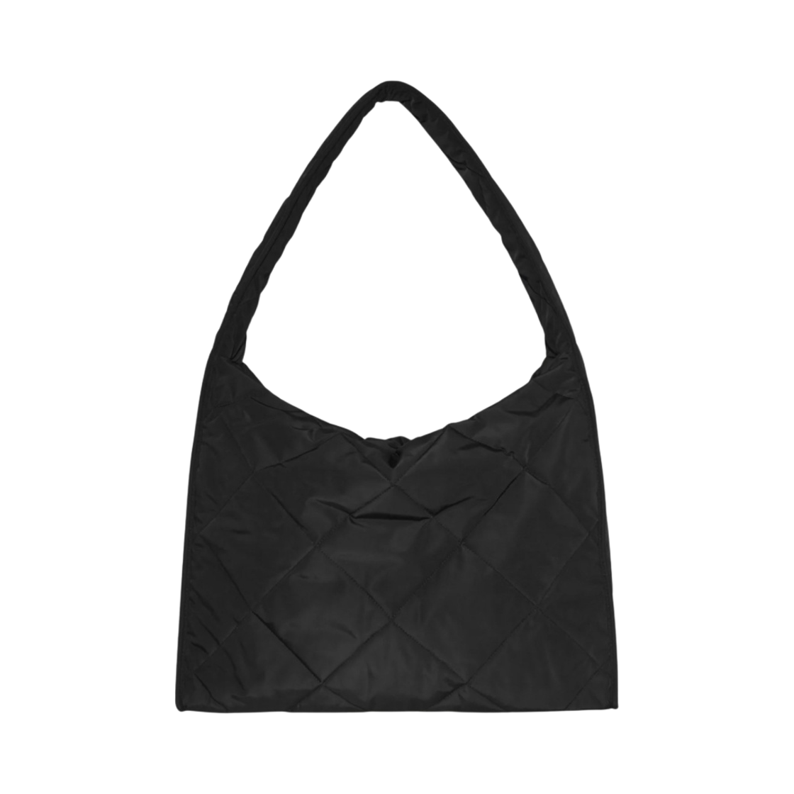 코스 다이아몬드 퀼티드 오버사이즈 숄더백 블랙(COS Diamond Quilted Oversized Shoulder Bag Black)