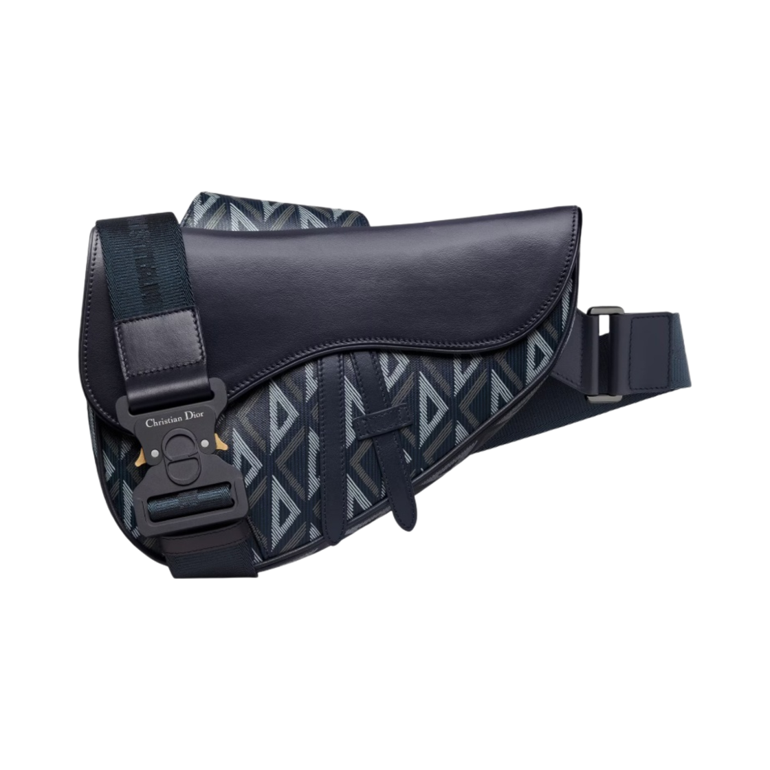 디올 새들 백 네이비 블루 CD 다이아몬드 캔버스 스무스 카프스킨(Dior Saddle Bag Navy Blue CD Diamond Canvas Smooth Calfskin) - 1