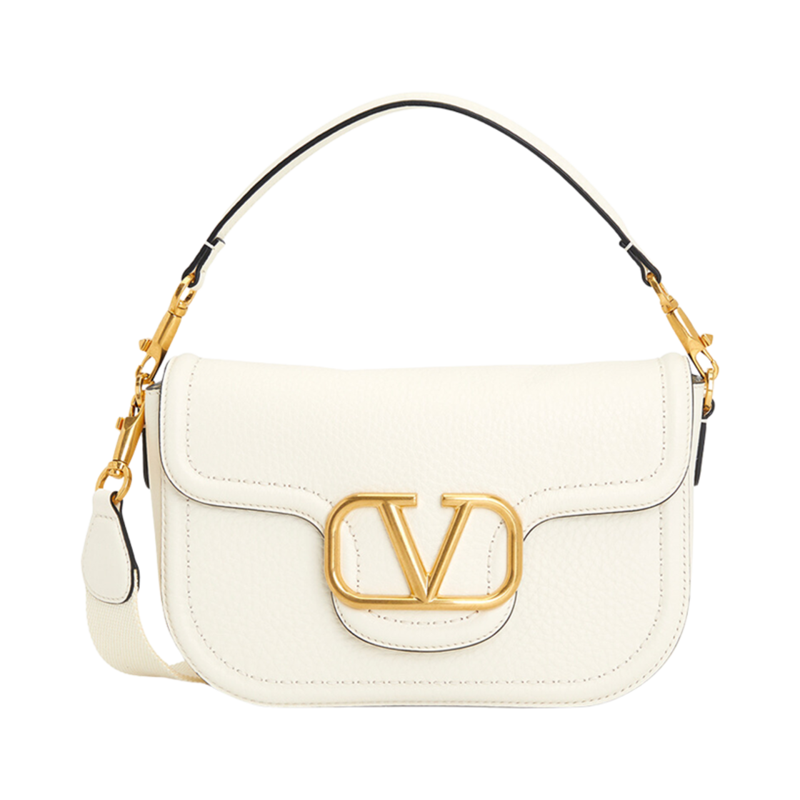 B0N20IMZ098 Valentino Alltime Calfskin Handbag Ivory