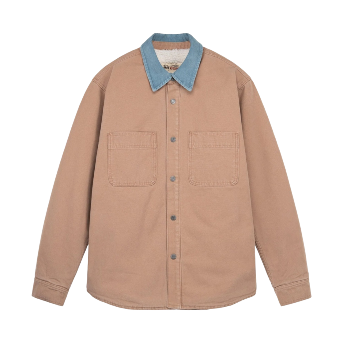 스투시 쉐르파 라인드 워크 셔츠 탄(Stussy Sherpa Lined Work Shirt Tan) - 1