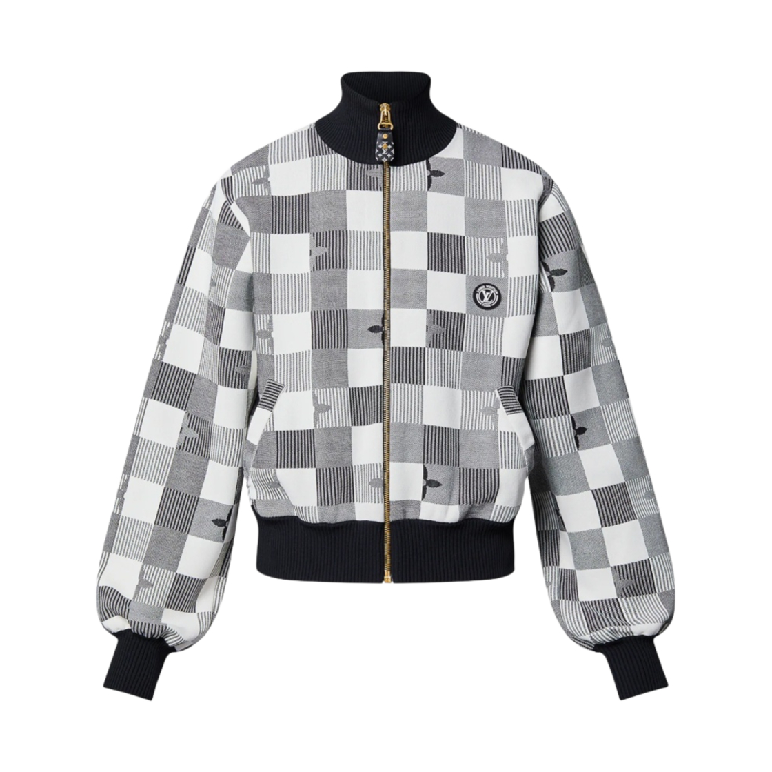 (W) 루이비통 팝 모노그램 다미에 니트 자켓 그레이((W) Louis Vuitton Pop Monogram Damier Knit Jacket Grey) - 1