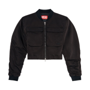 (W) Diesel G-Khlo Cropped Bomber Jacket Black