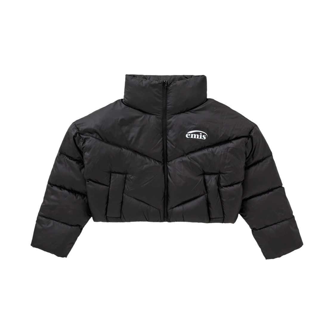 이미스 덕 다운 크롭 패딩 스몰 블랙(Emis Duck Down Cropped Padding Small Black)