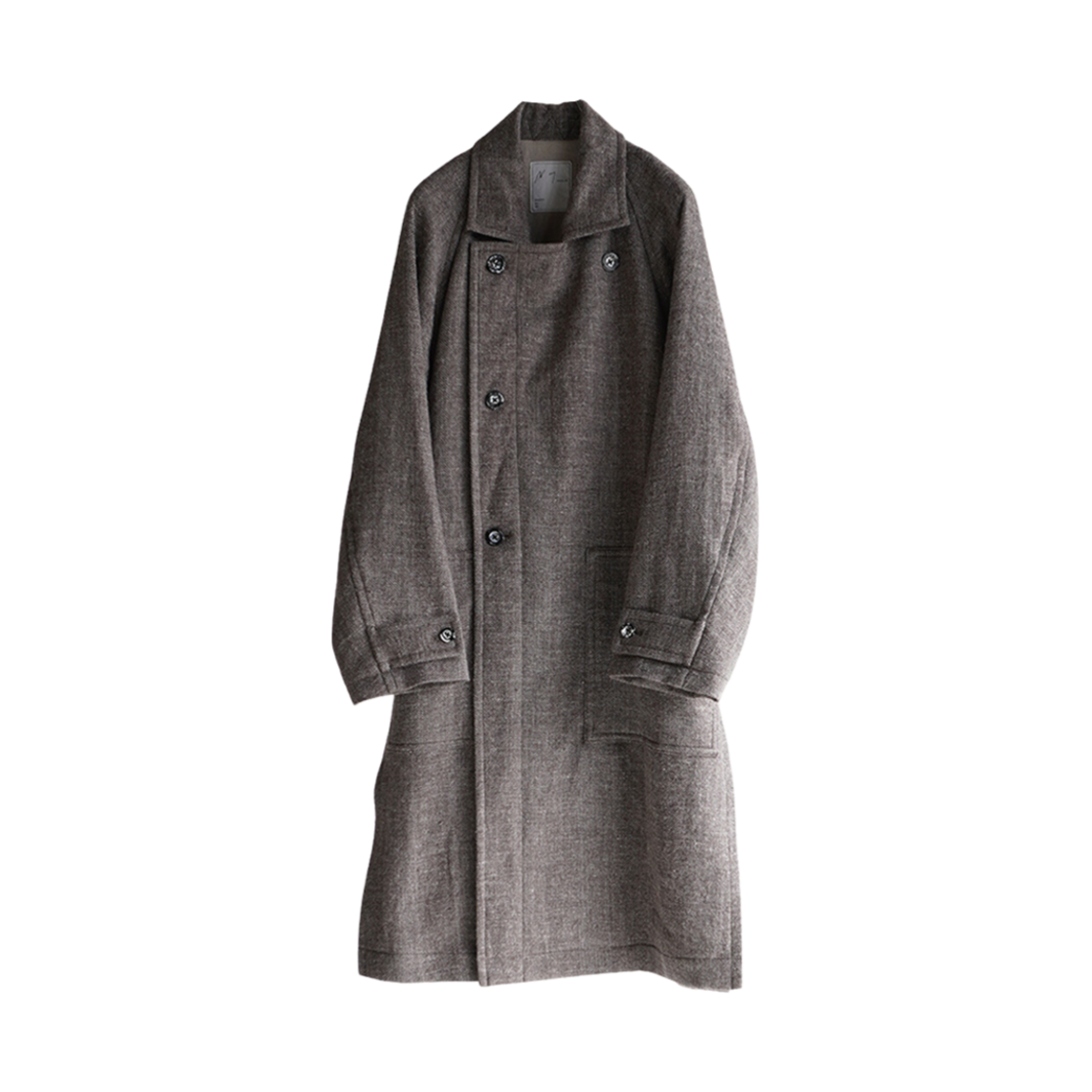 ANC-JK19 Ancellm Double Breasted Coat Light Brown