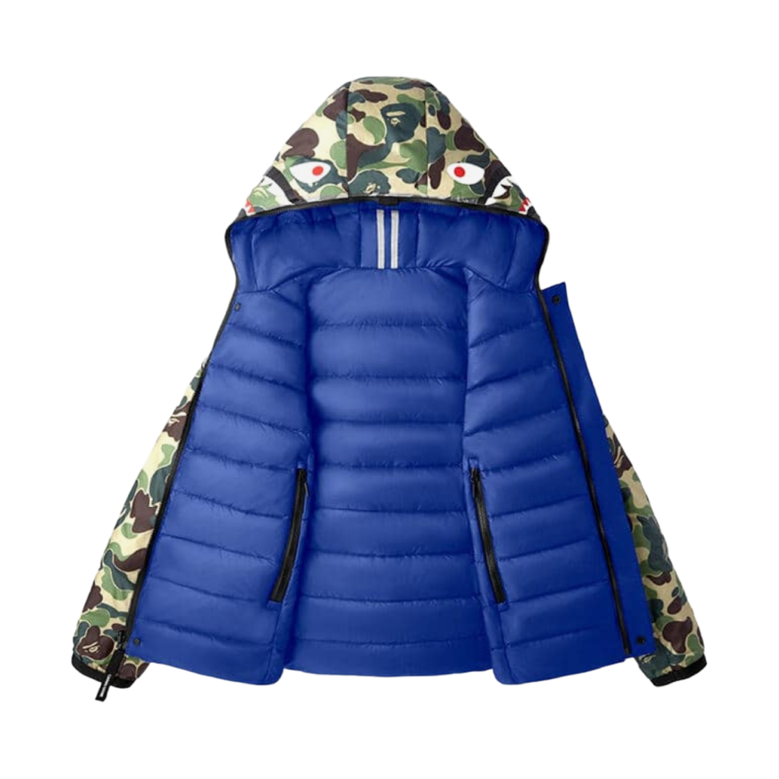 캐나다 구스 x 컨셉트 x 베이프 리버시블 크로프턴 샤크 후디 퍼시픽 블루 자이언트 ABC 카모(Canada Goose x Concepts x BAPE Reversible Crofton Shark Hoody Pacific Blue Giant ABC Camo) - 2