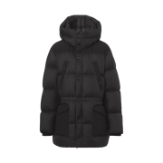Burberry Logo Applique Nylon Puffer Coat Black