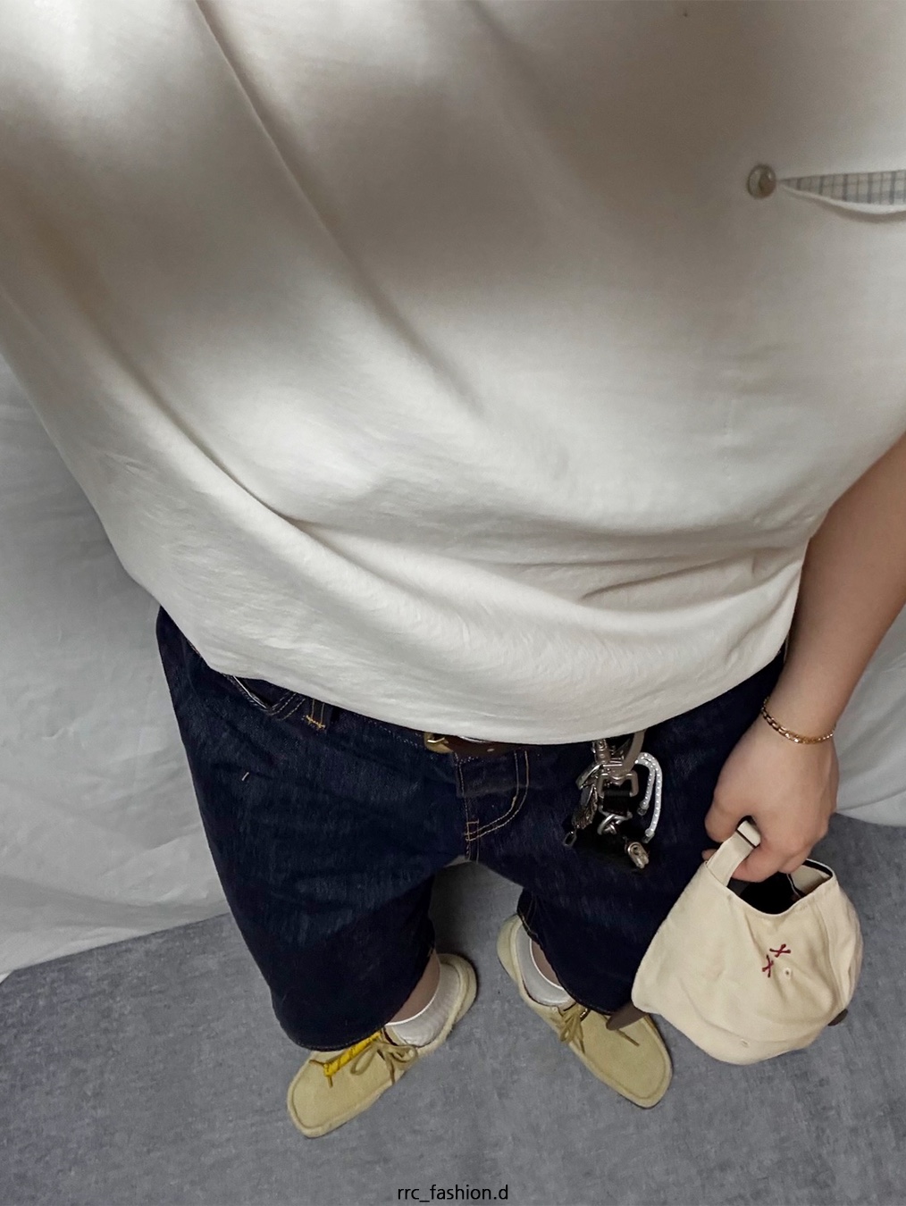 Clarks x Thisisneverthat Wallabee Maple 착용 스타일 - 4