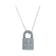 Chrome Hearts Silichrome CH Padlock Fleurknee Pendant Grey - 2023