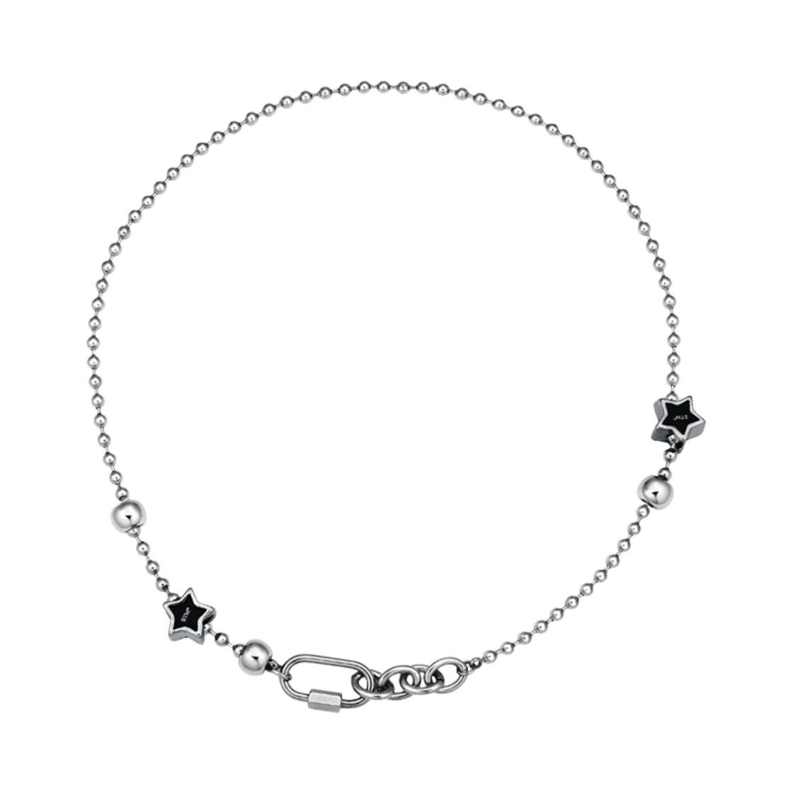 센티멍 넘버 311 블랙 무브 스타 네클리스 실버