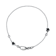 Sentiments No.311 Black Move Star Necklace Silver