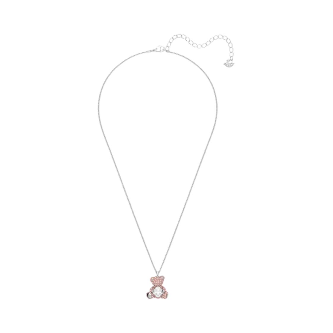 5599168 (W) Swarovski Teddy Pendant Bear Pink Rhodium Plated